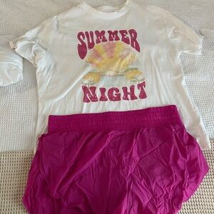 All in Motion Vibrant Pink Activewear and tee